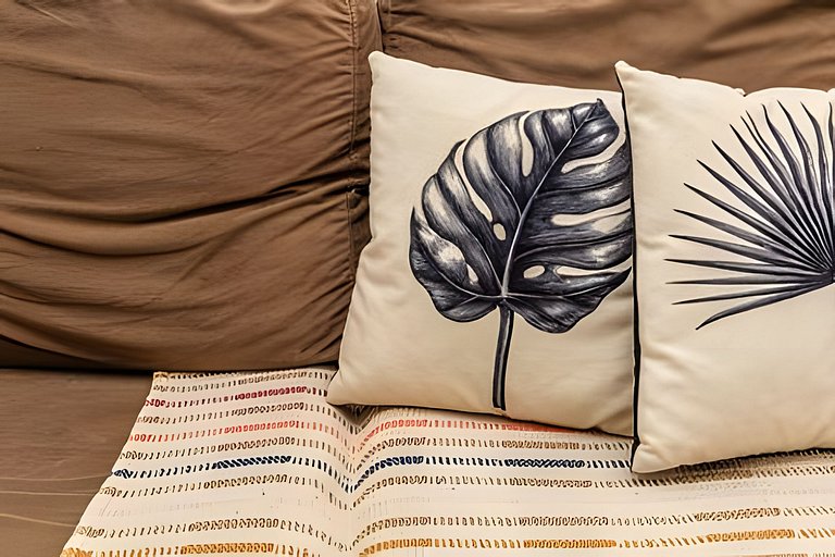 Vista lateral para o mar e Biquinha em São Vicente, com vaga