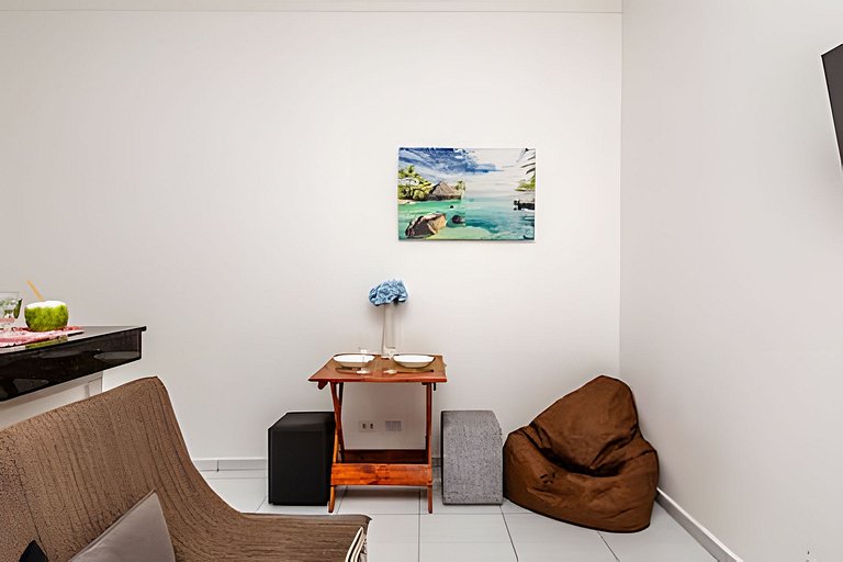 Ar-condicionado | A 7 minutos de carro da Praia Ocian